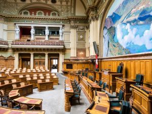 Courtroom interior representing legal settings where forensic psychological evaluations, expert testimony, and capacity to proceed reports are used in North Carolina courts